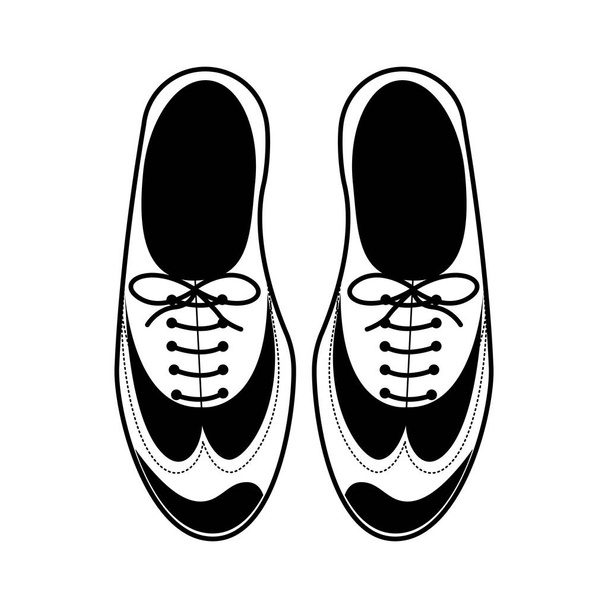 scarpe rubinetto silhouette per uomo con lacci
 - Vettoriali, immagini