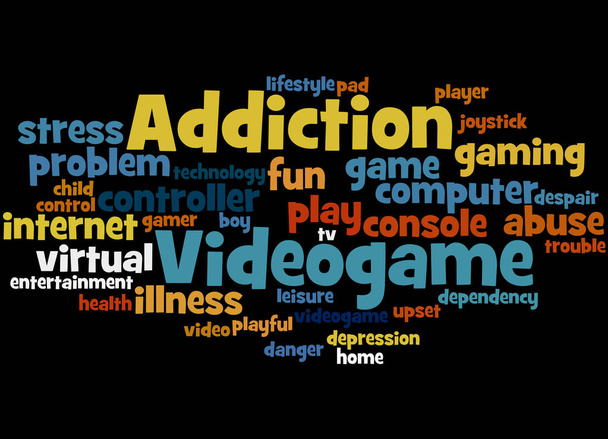 Пристрастие к видеоиграм, концепция облака слов 5
 - Фото, изображение