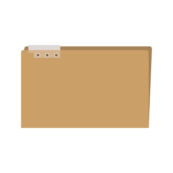 office closed folder in carton material - Vector, Image