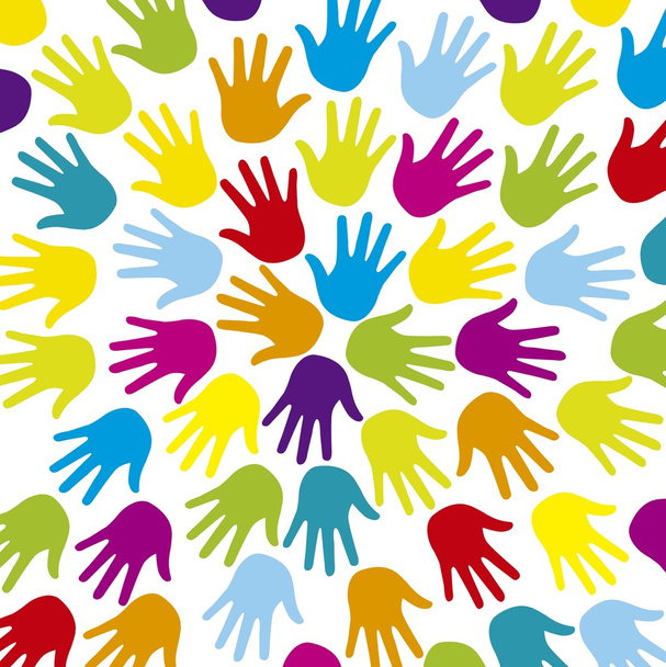 colorful hands - Vector, Image