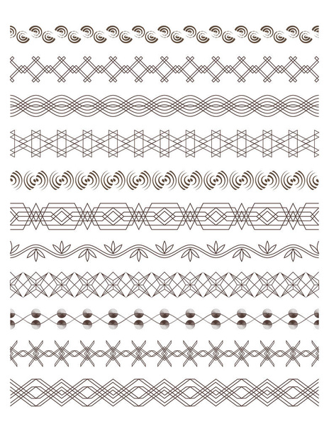 Set of border lines. - Vector, Image