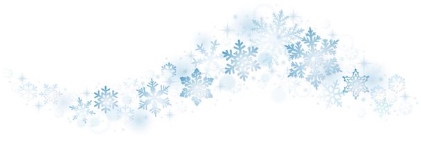 Вереница голубых снежинок
 - Вектор,изображение