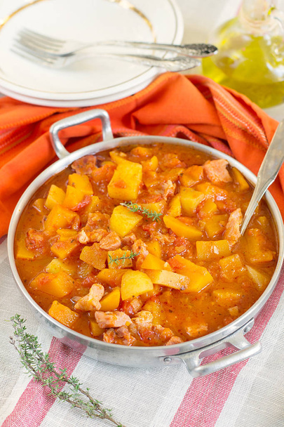 Pumpkin stew with meat and potatoes - Photo, Image