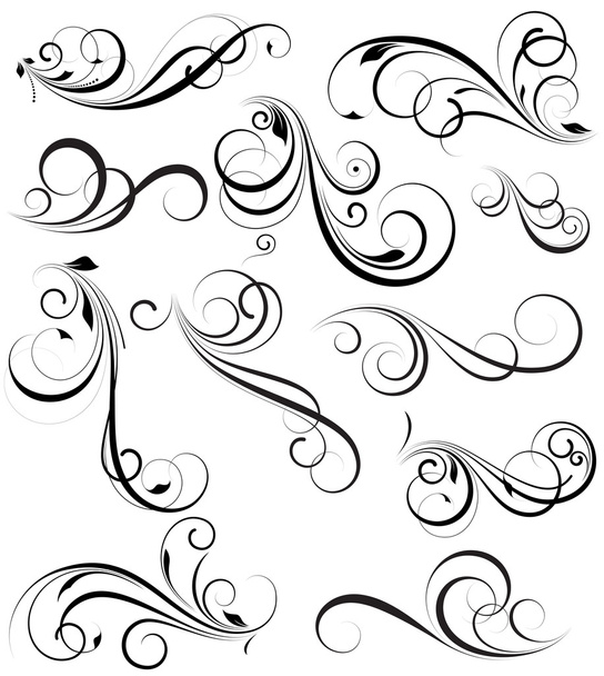 Swirly Vectors Design Elements - Vector, Image