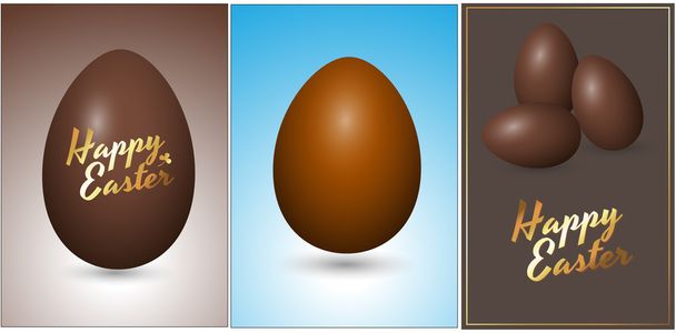 διανύσματα σοκολατένια αυγά του Πάσχα - Διάνυσμα, εικόνα