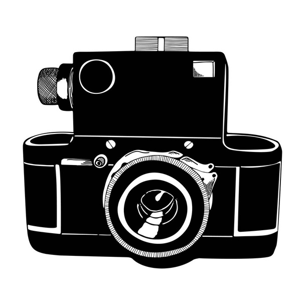 Sketch photo camera - Vettoriali, immagini