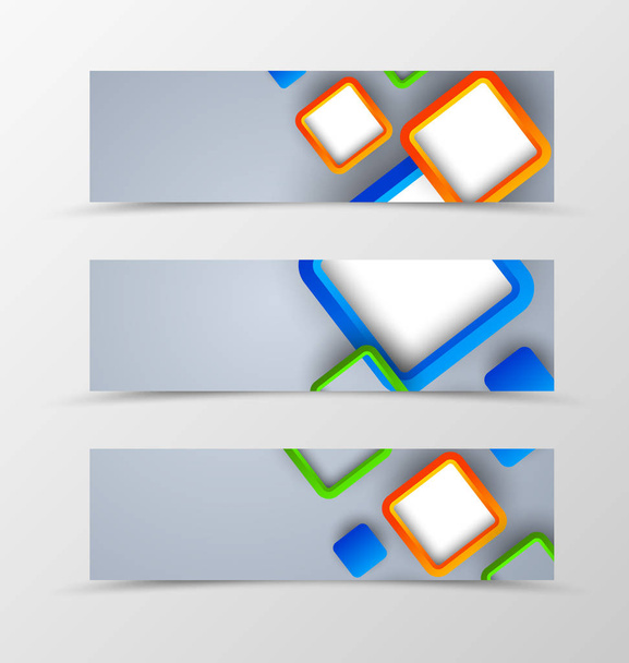 Conjunto de design dinâmico de banner de cabeçalho
 - Vetor, Imagem