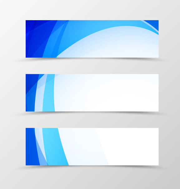 Set of header banner wavy design - Vector, Image