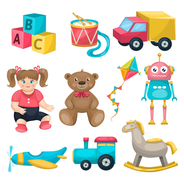 Ensemble de jouets simples pour enfants
 - Vecteur, image