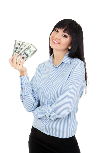 Young business woman with money - Photo, Image