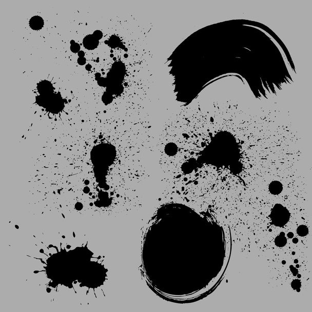 Grunge Splash Elementos
 - Vector, Imagen