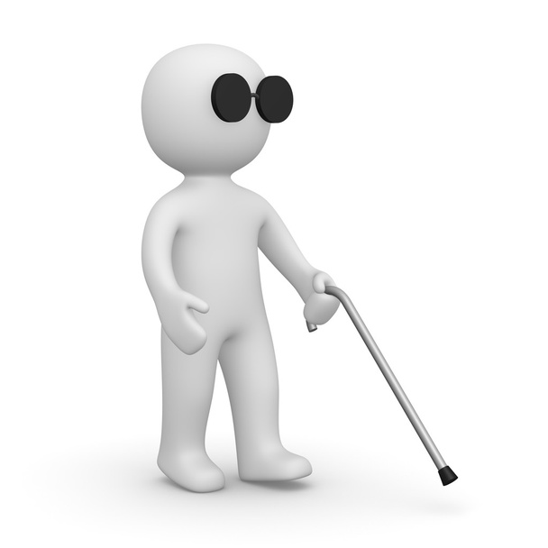Слепой человек
 - Фото, изображение