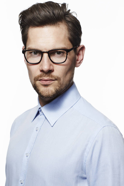 Serious man in glasses - Photo, image