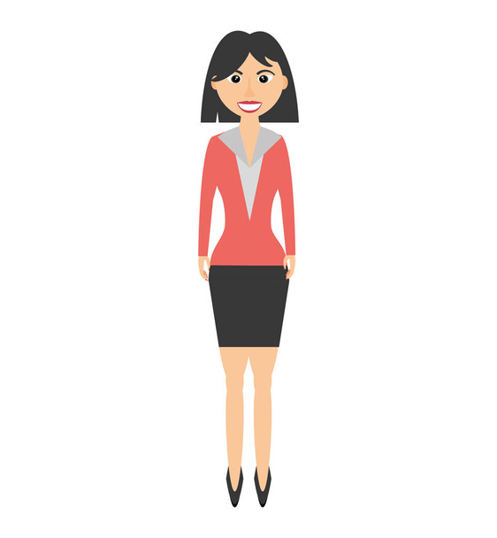 businesswoman avatar elegant isolated icon - Vector, Image