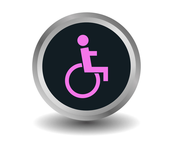 fauteuil roulant handicapé sur fond blanc
 - Photo, image