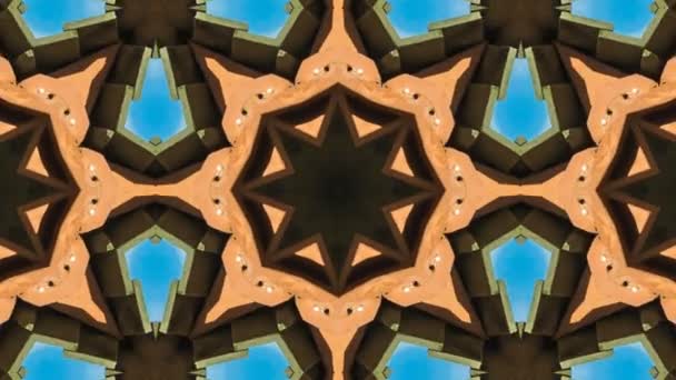 Mozaik fraktal geometrik sürekli değişen  - Video, Çekim