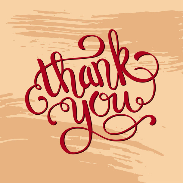 Hand lettering thank you  - ベクター画像