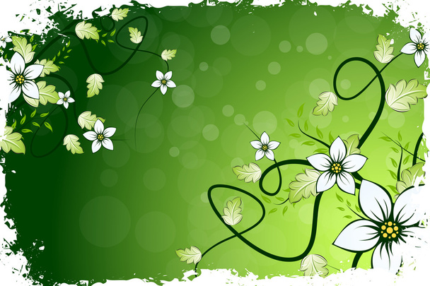 Grungy Flower Background - Vektor, Bild