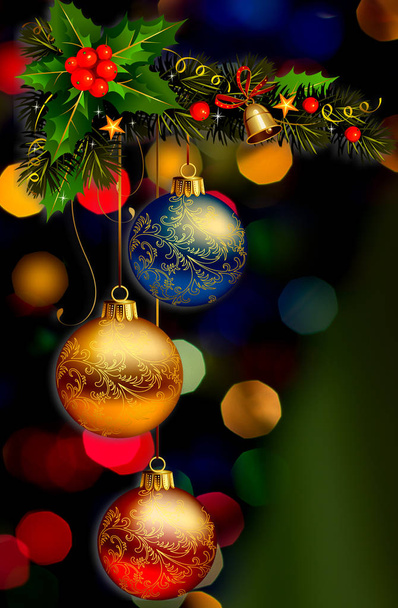 Illustration festive pour Noël et le Nouvel An
.  - Photo, image