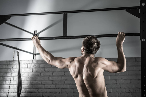 Pull-up workout photo - 写真・画像