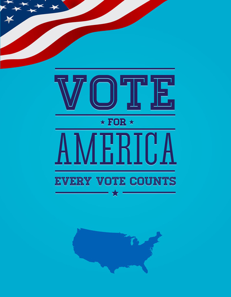 Vote no pôster da América
 - Vetor, Imagem