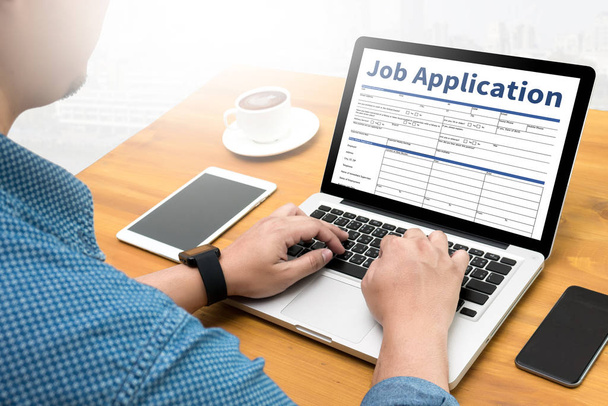 Job Application Hiring fine new job Document Form Hiring - Фото, изображение
