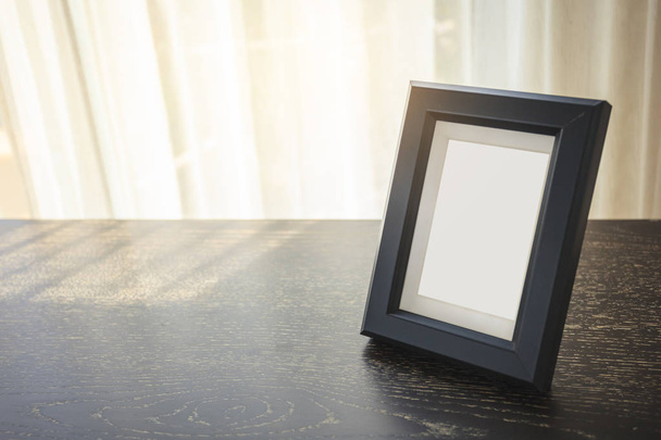 Blank Mock up Picture Frame Home interior morning light Shade  - Photo, Image