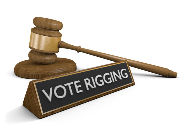 Vote rigging and election fraud law concept, 3D rendering - Photo, Image