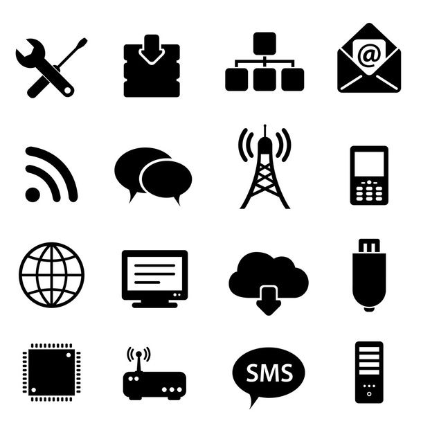 Computer and technology icons - Vector, Image