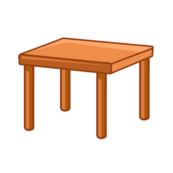 houten tafel geïsoleerd - Vector, afbeelding
