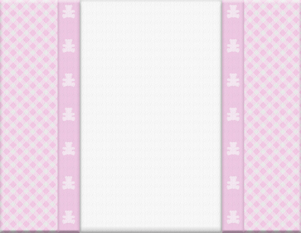 rosa karierter Rahmen für Ihre Botschaft oder Einladung - Foto, Bild