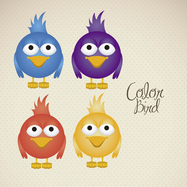 Oiseaux colorés
 - Vecteur, image
