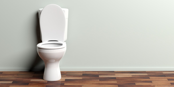 3D rendering witte wc-pot - Foto, afbeelding