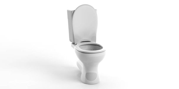 3d rendering white toilet bowl - Photo, Image