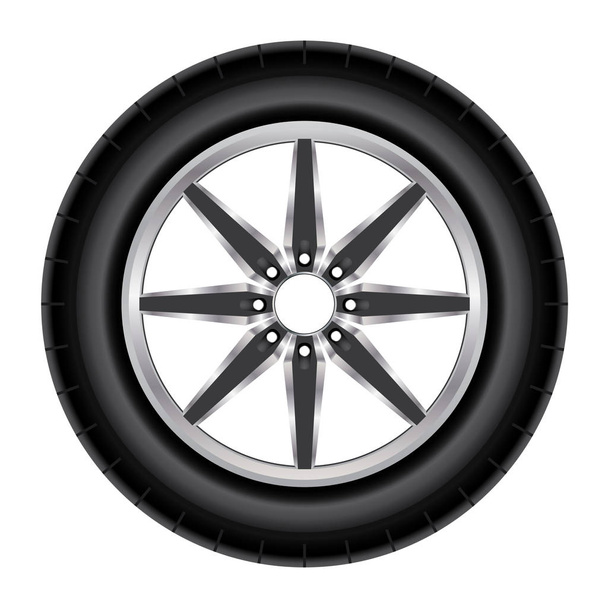 Car Wheel isolated on white background. - Vector, Image