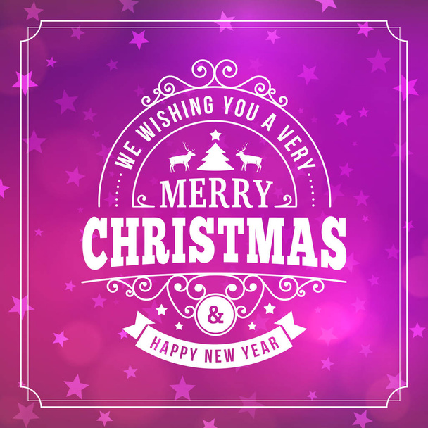 веселий різдвяний вінтажний лінійний художній вітальний листівка фон
 - Вектор, зображення