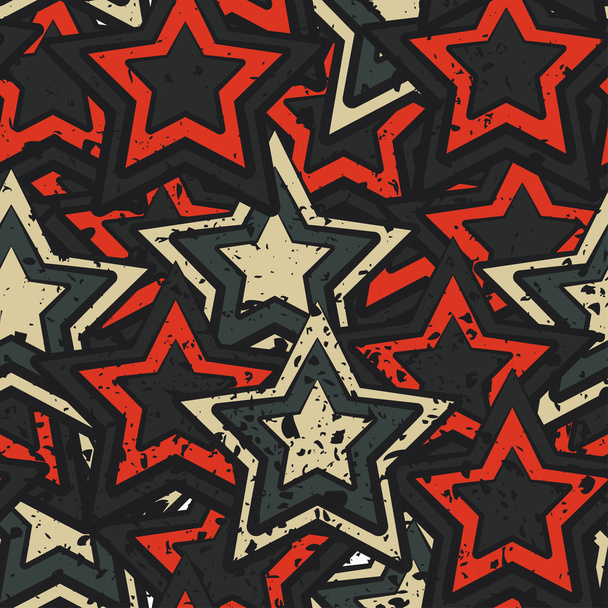 Grunge stars seamless - Вектор,изображение