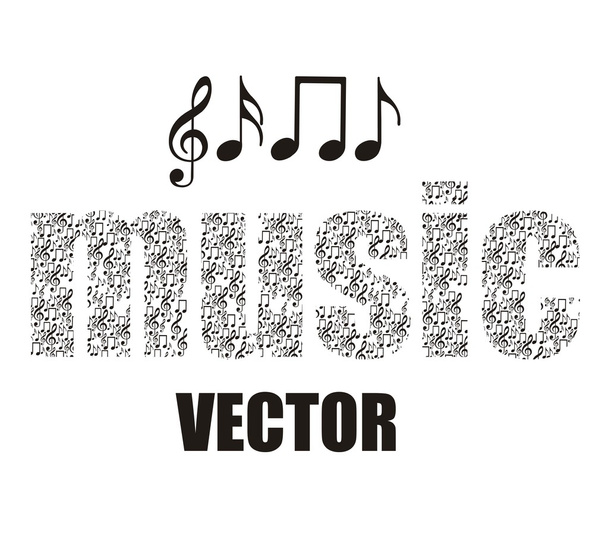Musikalische Noten - Vektor, Bild
