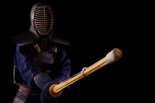 Kendo warrior in traditional dress  - Photo, image