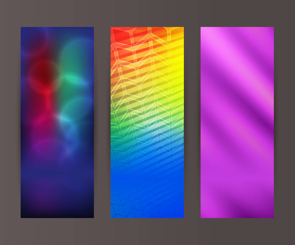 Vertical banner set design element background glow abstract shap - Vetor, Imagem