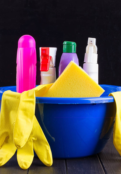 Cleaning items in bucket isolated - Photo, Image