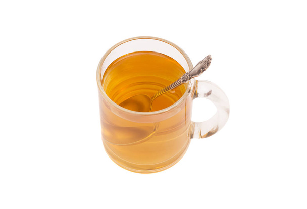Cup Of Green Tea Isolated On White - Fotó, kép
