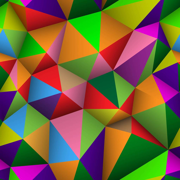 Színes háromszög zökkenőmentes low-poly háttér. - Vektor, kép