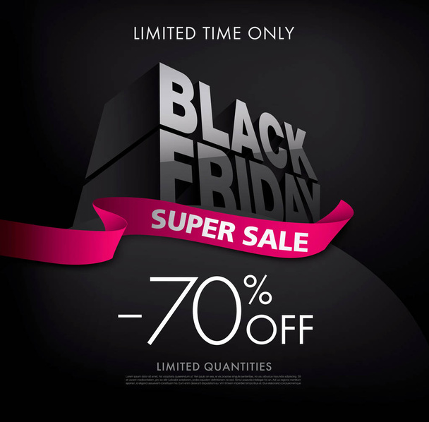 Black friday sale banner. - Vector, Image