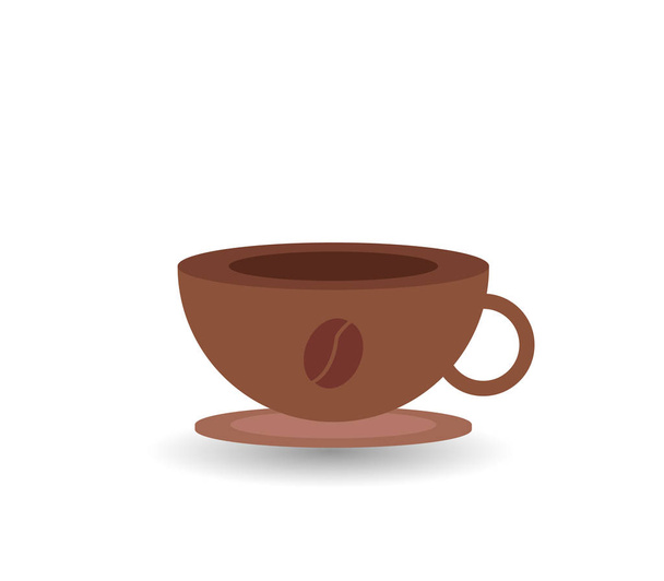 κούπα καφέ απεικονίζεται σε λευκό φόντο - Φωτογραφία, εικόνα