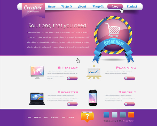 Business Theme Website design vector elements - ベクター画像