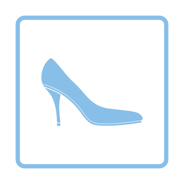 Középső sarkú cipő ikon - Vektor, kép