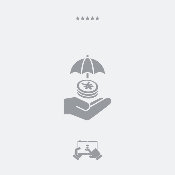 Icono de protección de dinero - JPY
 - Vector, imagen