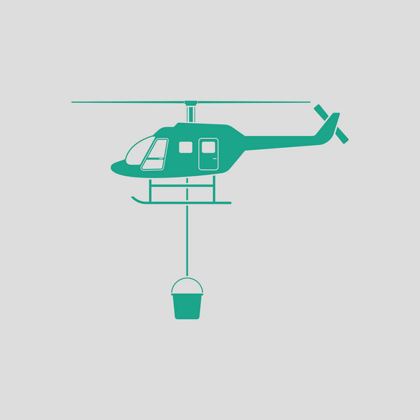Tűzoltó helikopter ikon - Vektor, kép