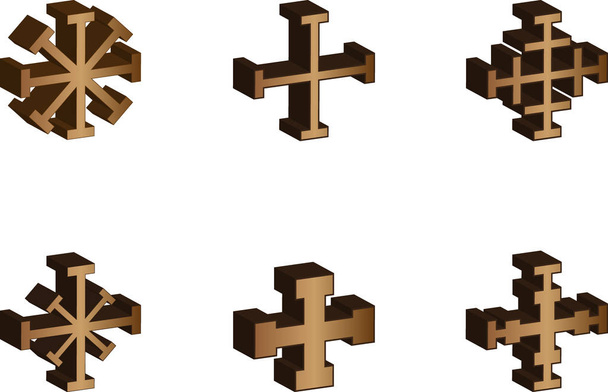 jeu de croix, croix
, - Vecteur, image